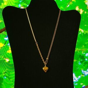18k gold plated Heart Pendant Necklace - Women Jewelry